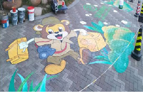 蒲城夏季画地面彩绘会遇到的问题