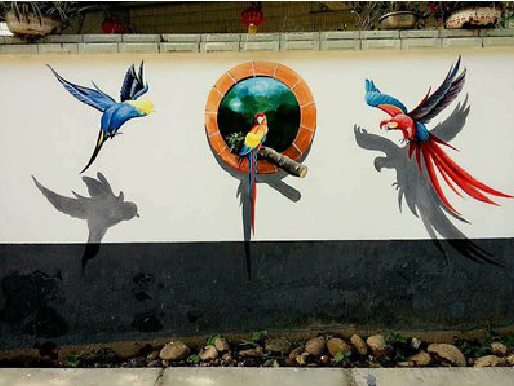 蒲城视觉错位-3D墙绘设计