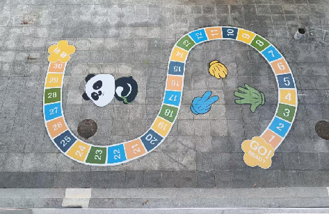 蒲城地面游戏彩绘