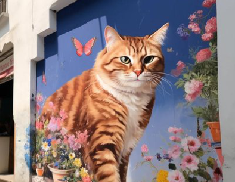 蒲城自己绘制有个性的手绘墙