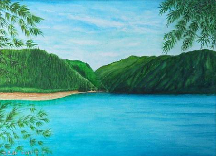 蒲城在墙绘中，如何绘画绿水青山？