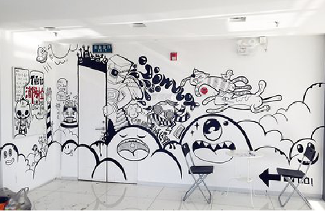 蒲城手绘墙并非传统涂鸦。